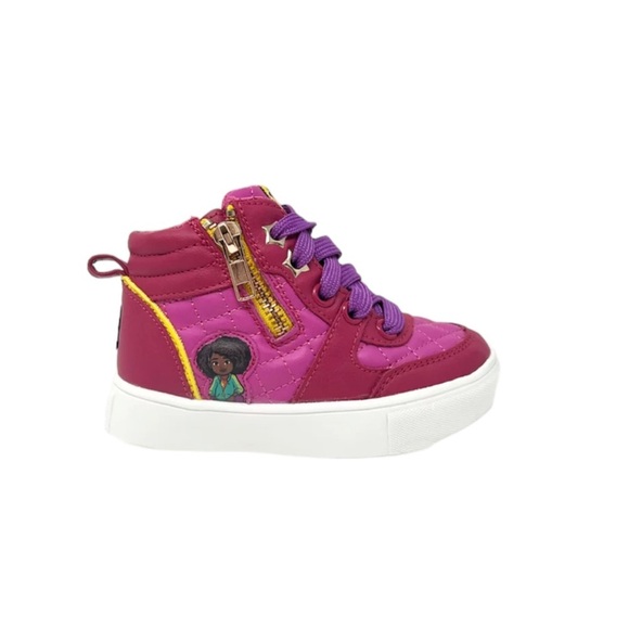 Karma’s World High Top Sneakers Little / Big Girls Size 11 Pink Fuchsia shoes - Picture 4 of 13